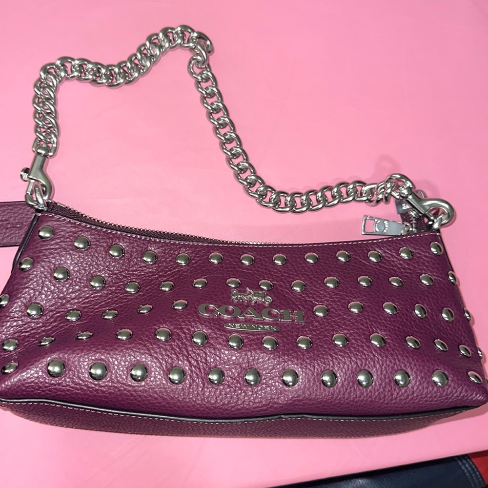 NWT Coach Charlotte Shoulder Bag With Rivets